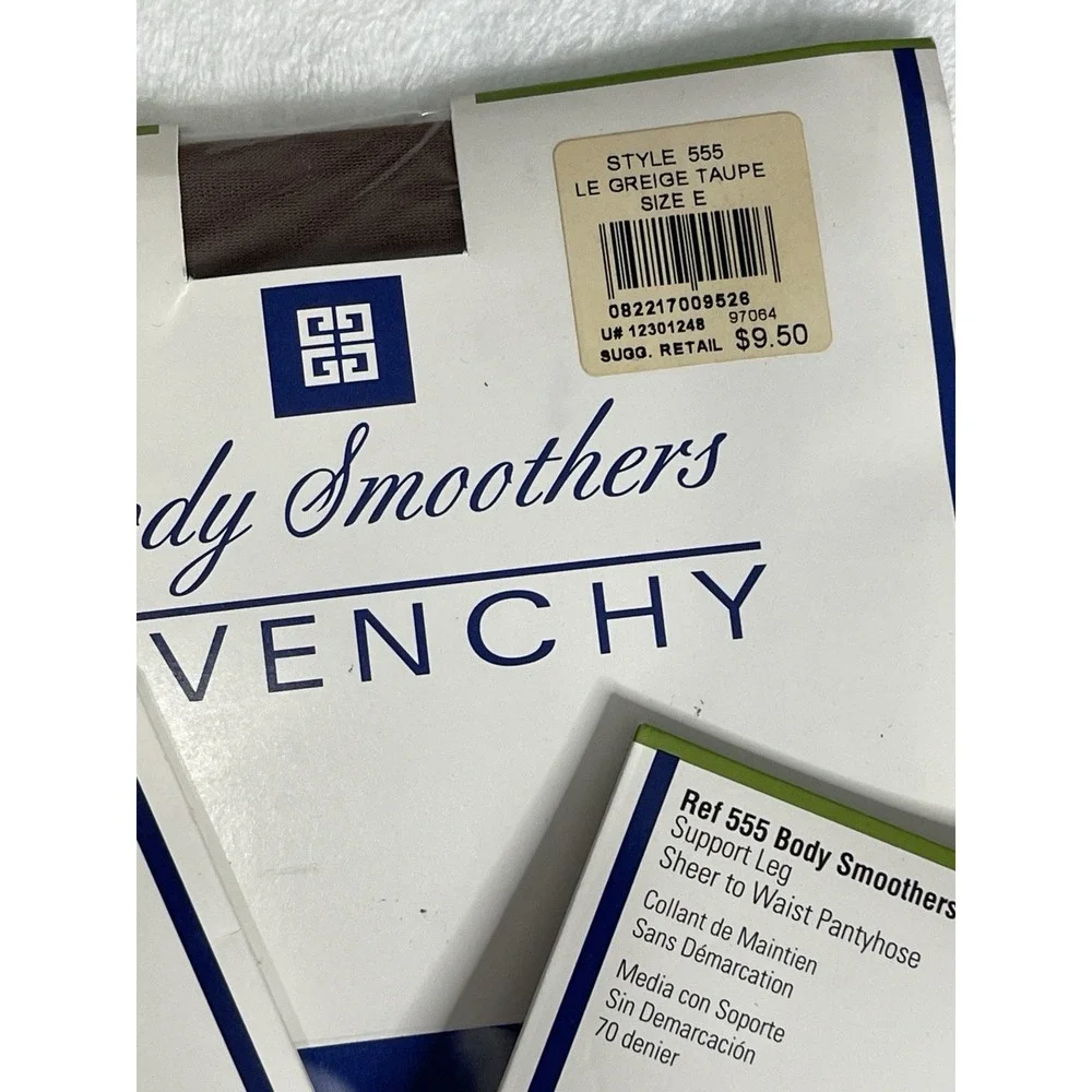 Givenchy Hosiery Body Smoothers Sz E Control Top Pantyhose Bon Navy Ivoire Taupe